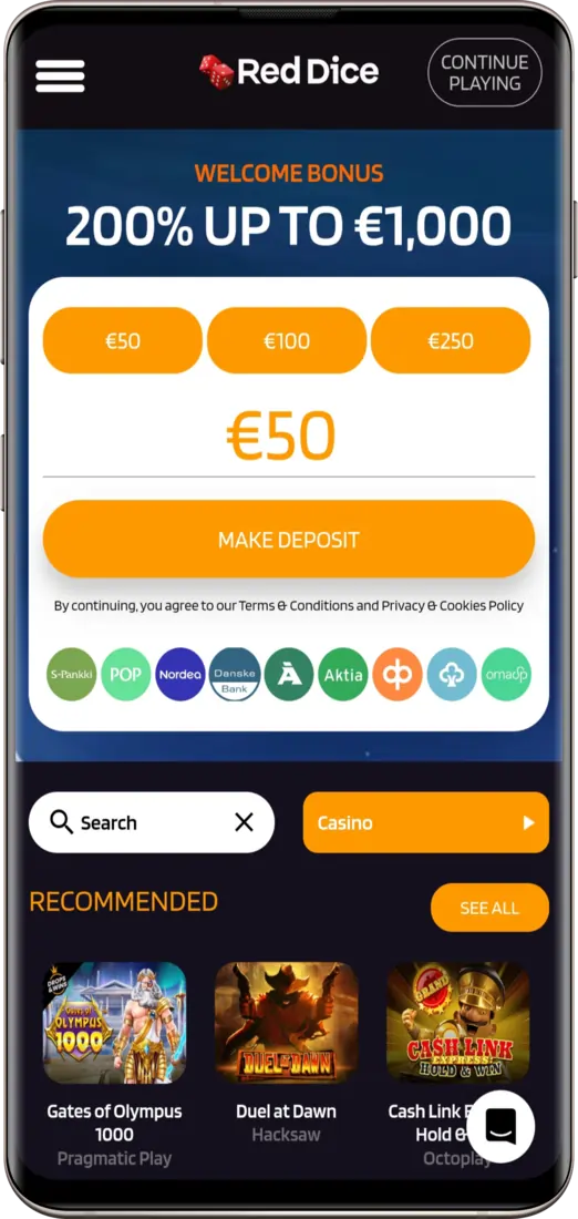 Reddice Casino Download Mobiele App